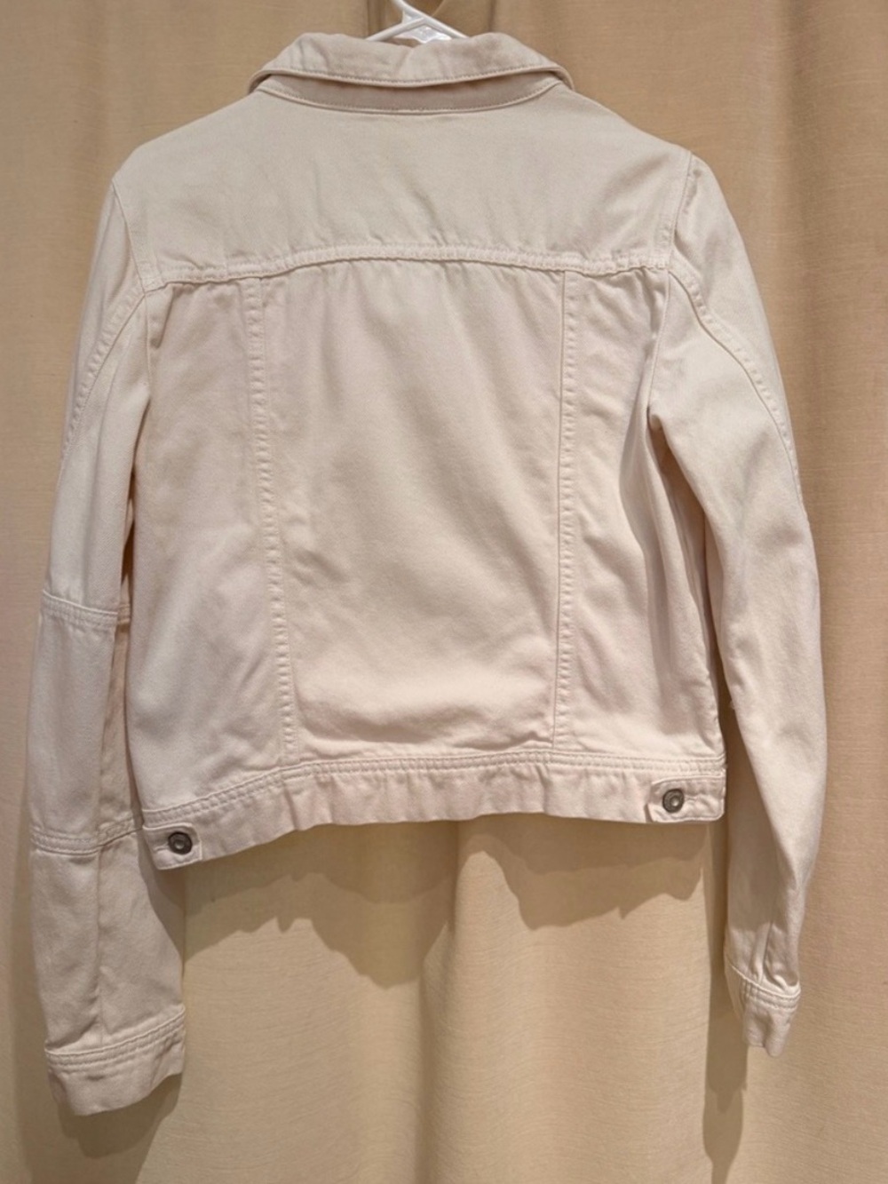 Free People Rumors denim jacket in ecru, size S - Picture 5 of 9